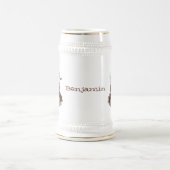 Funny buffalo bison cartoon illustratie bierpul (Center)