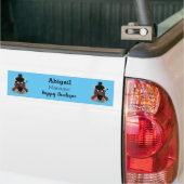 Funny buffalo bison cartoon illustratie bumpersticker (Op Truck)