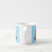 Funny buffalo bison cartoon illustratie espresso kop (Achterkant)