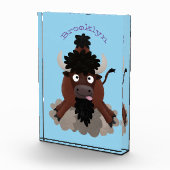 Funny buffalo bison cartoon illustratie fotoblokken (Rechts)