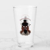 Funny buffalo bison cartoon illustratie glas (Voorkant)