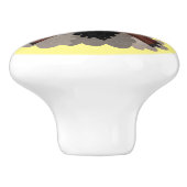 Funny buffalo bison cartoon illustratie keramische knop (Zijkant)