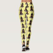 Funny buffalo bison cartoon illustratie leggings (Achterkant)