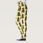Funny buffalo bison cartoon illustratie leggings (Links)