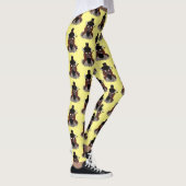 Funny buffalo bison cartoon illustratie leggings (Rechts)