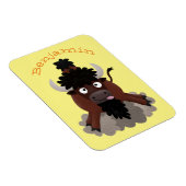 Funny buffalo bison cartoon illustratie magneet (Rechterzijde)