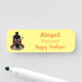 Funny buffalo bison cartoon illustratie naamplaatje (In situ)