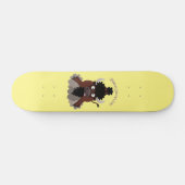 Funny buffalo bison cartoon illustratie persoonlijk skateboard (Horizontaal)