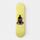 Funny buffalo bison cartoon illustratie persoonlijk skateboard (Voorkant)