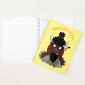 Funny buffalo bison cartoon illustratie planner (Display)