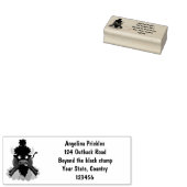 Funny buffalo bison cartoon illustratie rubberstempel (Gestempeld)