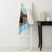 Funny buffalo bison cartoon illustratie sherpa deken (In situ)