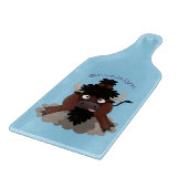 Funny buffalo bison cartoon illustratie snijplank (Hoek)