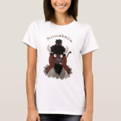 Funny buffalo bison cartoon illustratie t-shirt (Voorkant)