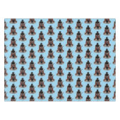 Funny buffalo bison cartoon illustratie tafelkleed (Voorkant (Horizontaal))