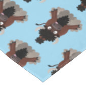 Funny buffalo bison cartoon illustratie tafelkleed (Gekanteld)