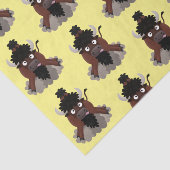 Funny buffalo bison cartoon illustratie tissuepapier (Detail)
