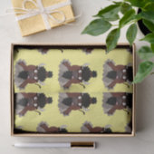 Funny buffalo bison cartoon illustratie tissuepapier (Geschenk)