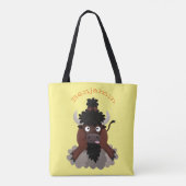 Funny buffalo bison cartoon illustratie tote bag (Achterkant)
