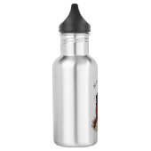 Funny buffalo bison cartoon illustratie waterfles  (Links)