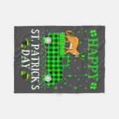 Funny Buffalo Plaid Green Truck Cougar St Patrick Fleece Deken (Voorkant (Horizontaal))