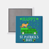 Funny Buffalo Plaid Green Truck Cougar St Patrick  Magneet (Voorkant / Achterkant)