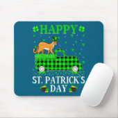 Funny Buffalo Plaid Green Truck Cougar St Patrick Muismat (Met muis)