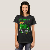 Funny Buffalo Plaid Green Truck Cougar St Patrick  T-shirt (Voorkant volledig)