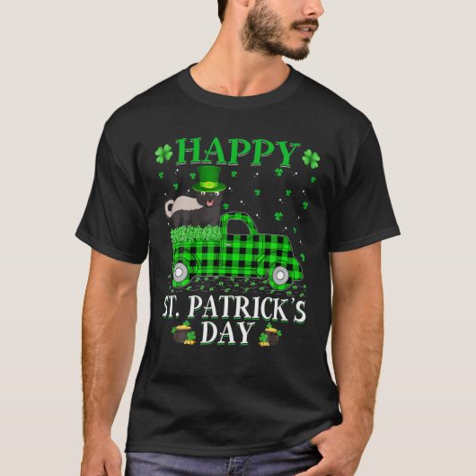 Funny Buffalo Play Green Truck Badger St. Patrick T-shirt (Voorkant)