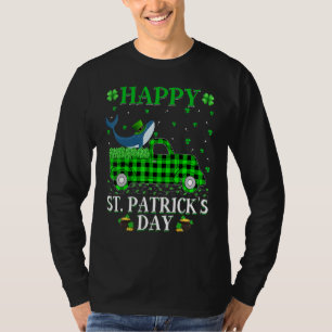 Funny Buffalo Play Green Truck Blue Whale St Patr T-shirt