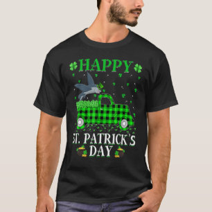 Funny Buffalo Play Green Truck Flying St Pat T-shirt