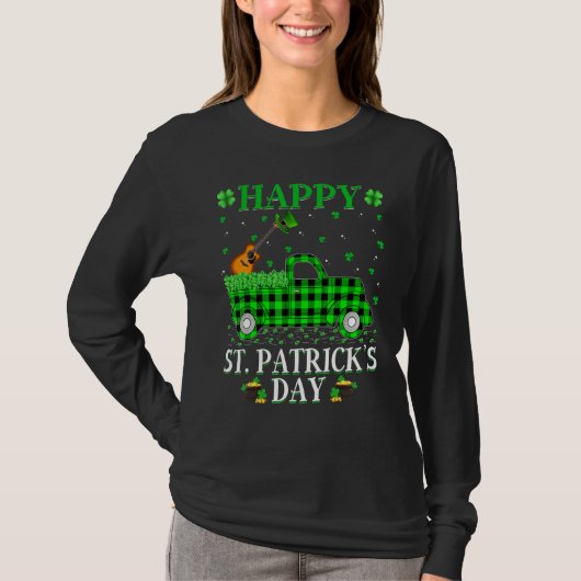 Funny Buffalo Play Green Truck Guitar St. Patrick T-shirt (Voorkant)