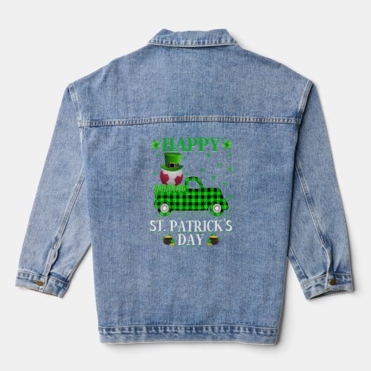 Funny Buffalo Play Green Truck Handball St. Patri Denim Jacket (Achterkant)