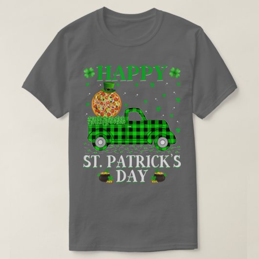 Funny Buffalo Play Green Truck Pizza St T-shirt (Design voorkant)
