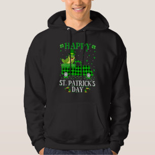 Funny Buffalo Play Green Truck Tree Frog St Patri Hoodie