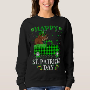 Funny Buffalo Play Green Truck Wooly St Patrick Trui
