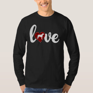Funny Buffalo Play Love Irish Wolfhound Dog Valen T-shirt