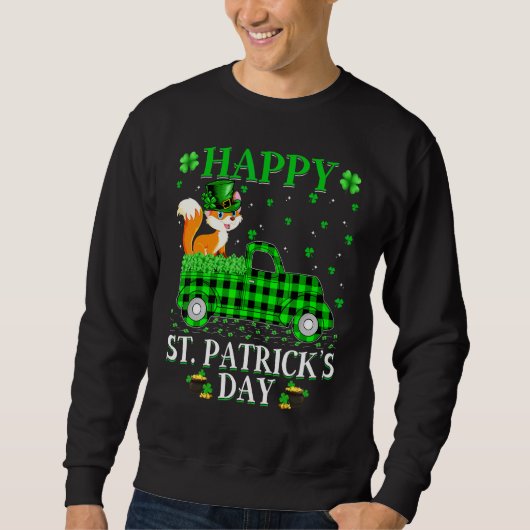 Funny Buffalo Pset Green Truck Fox St Patrick's Trui (Voorkant)