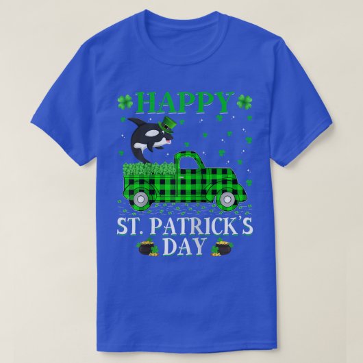Funny Buffalo Pset Green Truck Orca Fish St Patri T-shirt (Design voorkant)