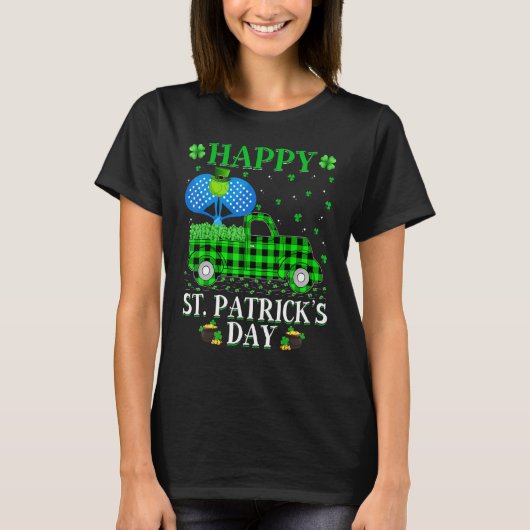 Funny Buffalo Pset Green Truck Padel St. Patrick' T-shirt (Voorkant)
