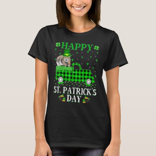 Funny Buffalo Pset Green Truck Pika St. Patrick's T-shirt (Voorkant)