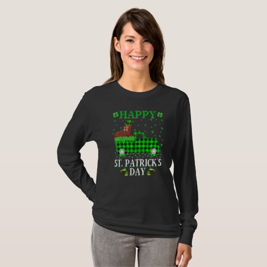 Funny Buffalo Pset Green Truck Walrus St Patrick' T-shirt (Voorkant volledig)