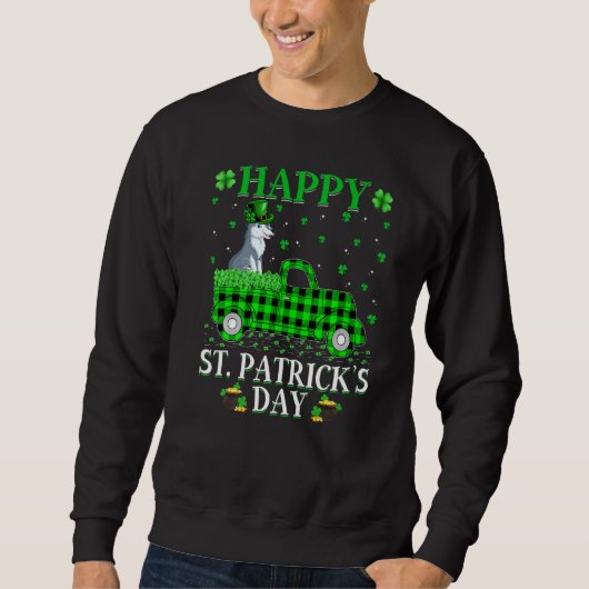 Funny Buffalo Pset Green Truck Wolf St Patrick's Trui (Voorkant)