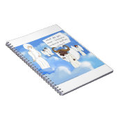 Funny Buffalo wings in de hemel Notitieboek (Rechterzijde)