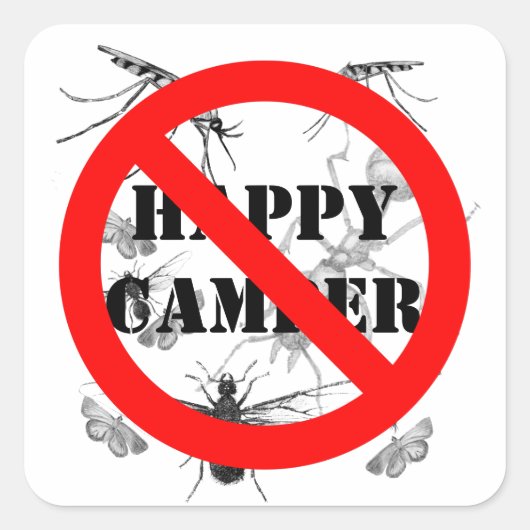 Funny Bugs Happy Camper NO Stickers (Voorkant)