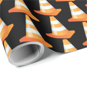 Funny Building Construction Worker Safety Cone Cadeaupapier