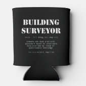 Funny Building Surveyor Dictionary Cadeft Blikjeskoeler (Achterkant)