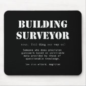 Funny Building Surveyor Dictionary Cadeft Muismat (Voorkant)