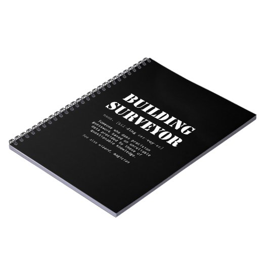 Funny Building Surveyor Dictionary Cadeft Notitieboek (Linkerzijde)