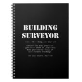 Funny Building Surveyor Dictionary Cadeft Notitieboek (Voorkant)